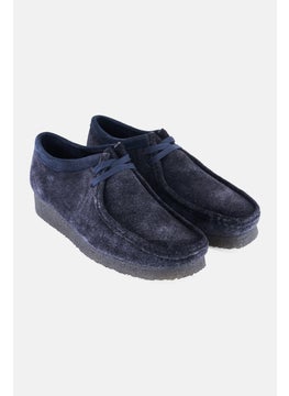 clarks Men Wallabee Lace Up Casual Shoes, Navy  - Image 1