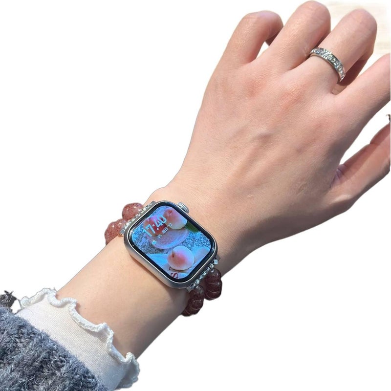 سوار ساعة ذكية سوار راتنج متوافق مع Apple Watch / SE بملاءمة قابلة للتعديل وحزام بديل للاستخدام اليومي باللون أسود قابل للتعديل 15cm - Senko Aura - Image 4