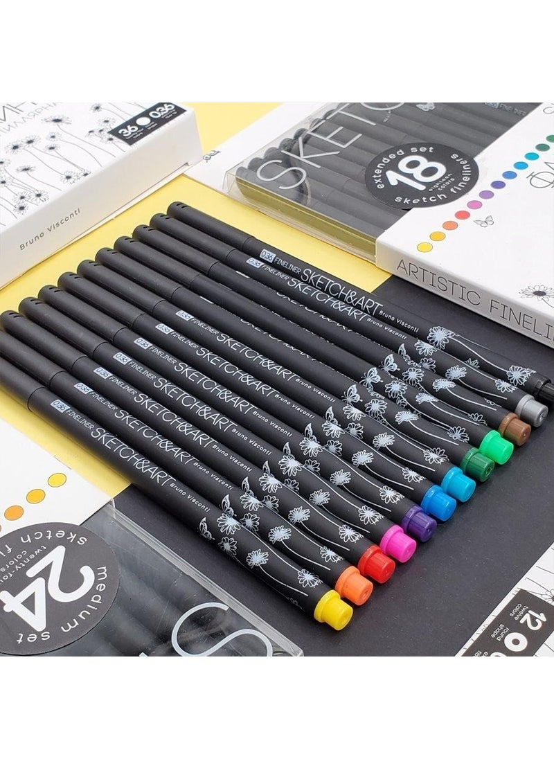 Bruno Visconti "sketch&art" 0,36MM Fine Tip Pencil 12 Colors  - Image 5