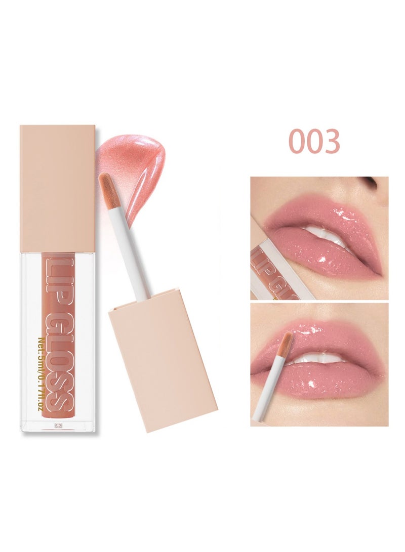 HelloKiss Lip Gloss, Moisturizing Glossy Lip Glaze, Lightweight Plumping Long Lasting Waterproof Mirror Liquid Lipstick, Long Lasting Non-stick - Image 1