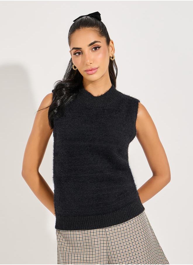 Styli Soft Textured Sleeveless Knit Top  - Image 3