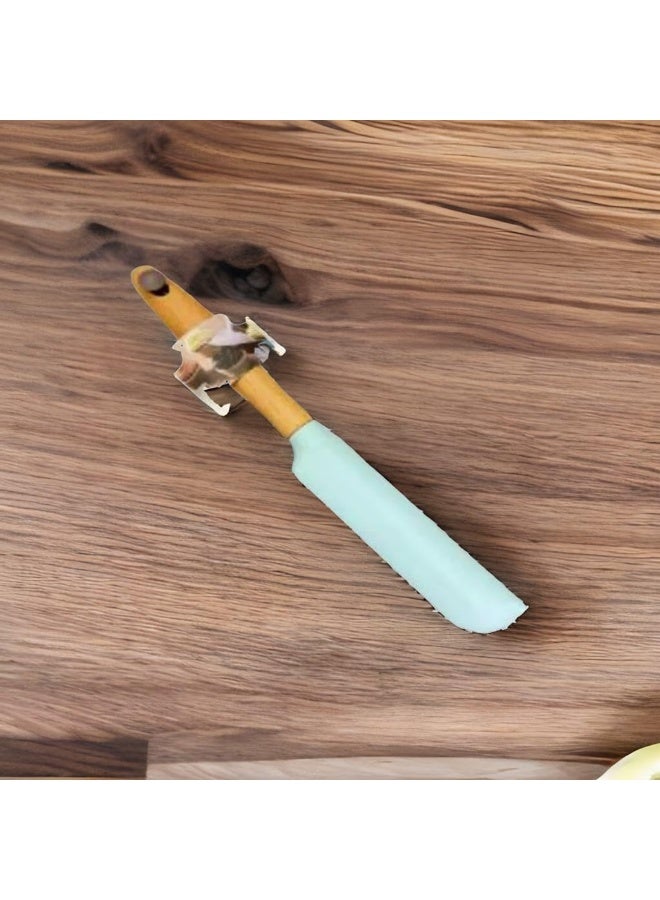 BS-56 Silicone Spatula w/Wooden Handle - Image 2