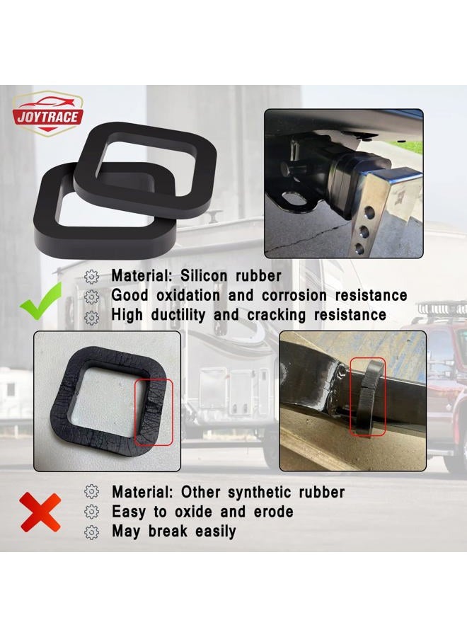 joytrace 6 Pack - Multiple Size Combination，2 Inch Hitch Receiver Silencer Pad - Compatible with Most 2 Inch Trailer Hitch Receiver - Image 3