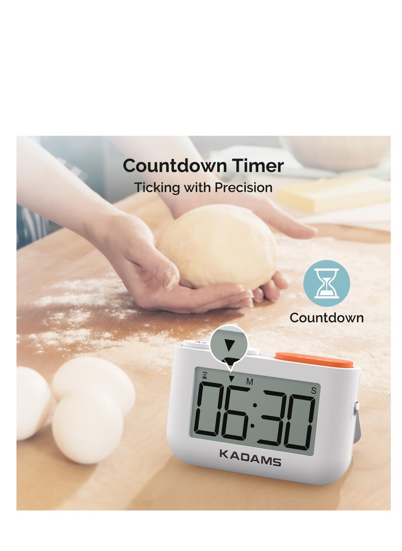 SYOSI - Timer, Digital Kitchen Timer Clock for Cooking, Magnetic Timer for Kids, Desk Productivity Countdown Timer with Flip Stand, Sound Adjustable, Count-up Timer for Classroom,Baking, Study, Gym - Image 1