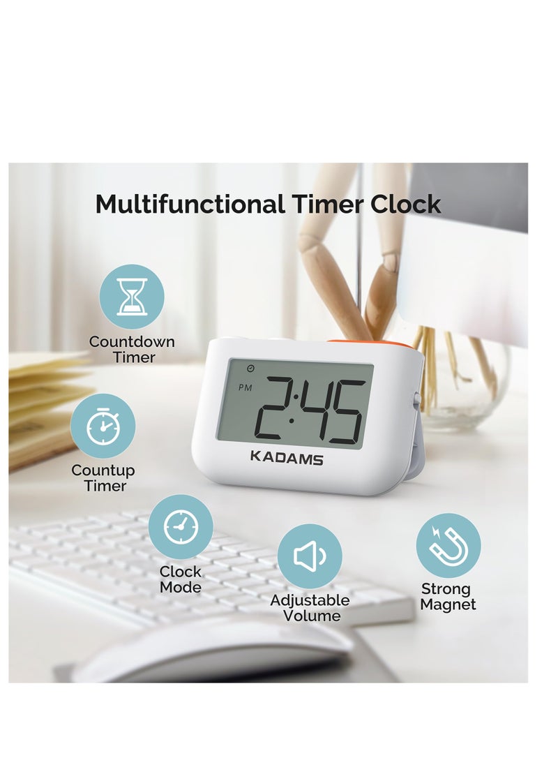 SYOSI - Timer, Digital Kitchen Timer Clock for Cooking, Magnetic Timer for Kids, Desk Productivity Countdown Timer with Flip Stand, Sound Adjustable, Count-up Timer for Classroom,Baking, Study, Gym - Image 1