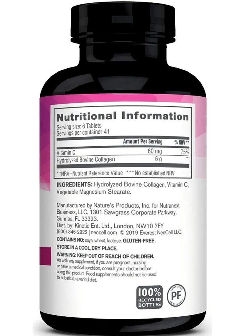 NEOCELL Super Collagen Type 1 And 3 Plus Vitamin C Tablets - 250 Count - Image 2