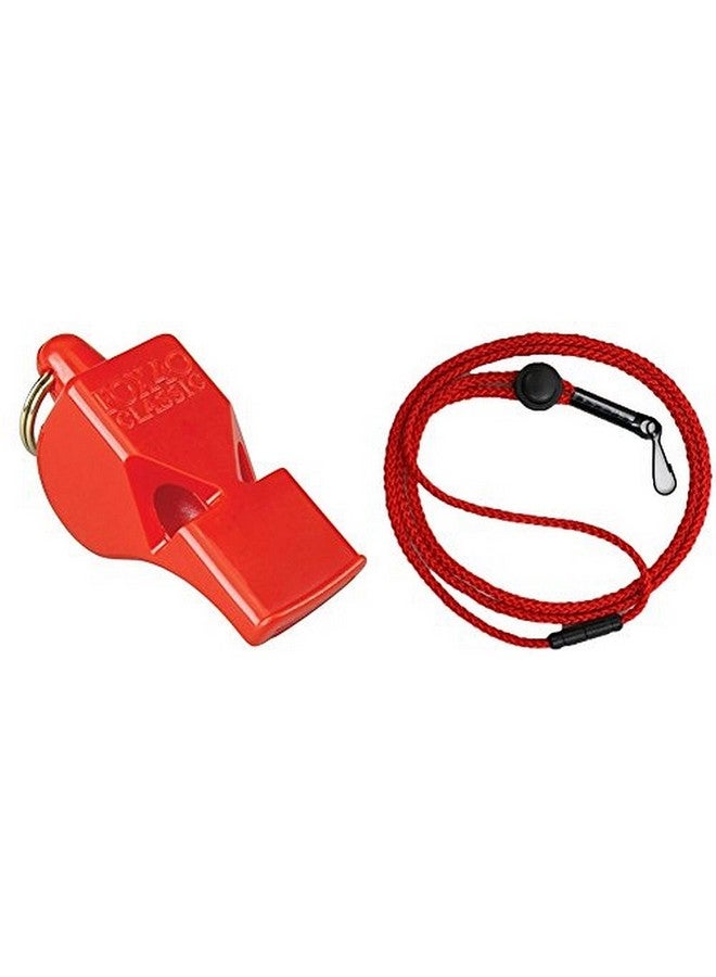 Fox 40 Classic Official Whistle with Break Away Lanyard red