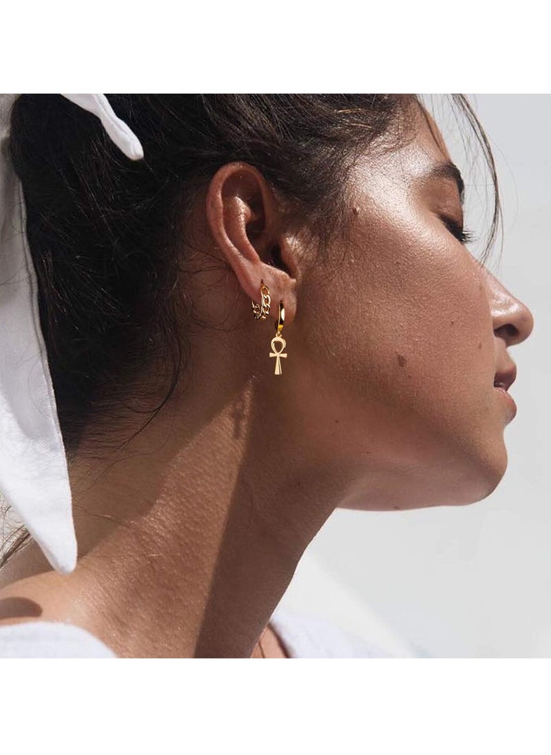 Mevecco - Women Huggie Earrings Gold Hoop Sleeper 14K Gold Filled Small Simple Handmade Hypoallergenic Everyday Jewelry - Image 1