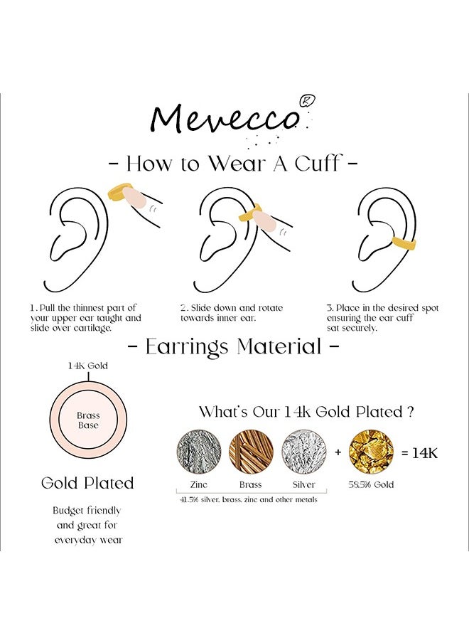 Mevecco - Women Huggie Earrings Gold Hoop Sleeper 14K Gold Filled Small Simple Handmade Hypoallergenic Everyday Jewelry - Image 1