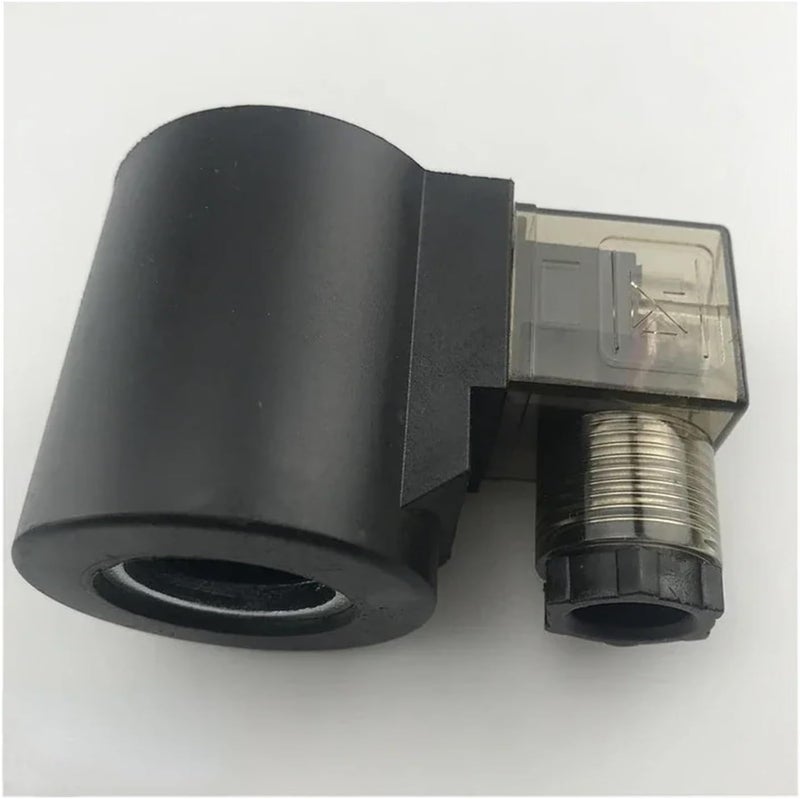 قطعة واحدة ملف صمام هيدروليكي كامل النحاس AC220V AC110V DC24V DC12V فتحة داخلية 23 مم ارتفاع 51 مم (غلاف حديدي فضي، DC12) - Image 3