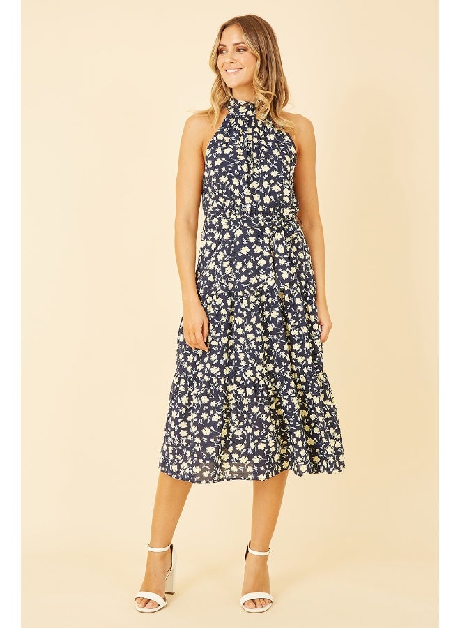MELA LONDON Floral Print Halter Dress - Image 1