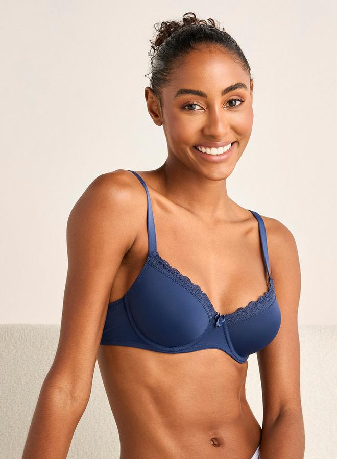 Splash FAV Set of 2 - Bow and Lace Detail Demi Bra with Adjustable Straps - Image 2