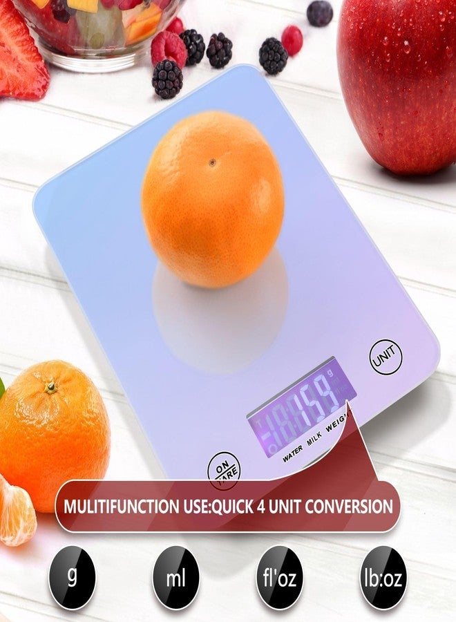 Eyanle Food Scale Kitchen Scale Food Scales Digital Weight Grams and Ounces Small Electronic Food Scale for Baking Cooking Gradient Purple - Image 4
