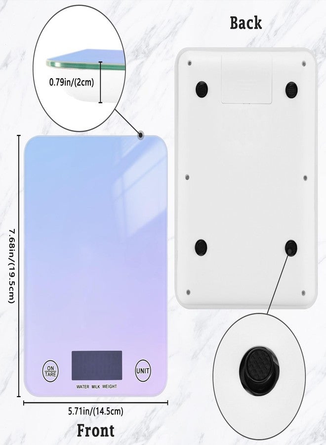 Eyanle Food Scale Kitchen Scale Food Scales Digital Weight Grams and Ounces Small Electronic Food Scale for Baking Cooking Gradient Purple - Image 2