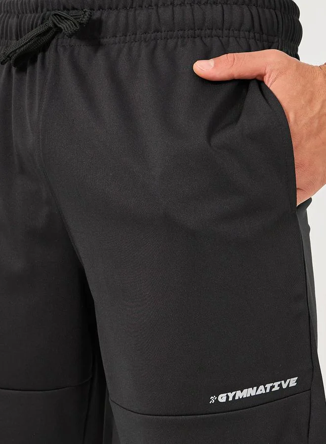 Styli Slogan Print Regular Fit Training Shorts