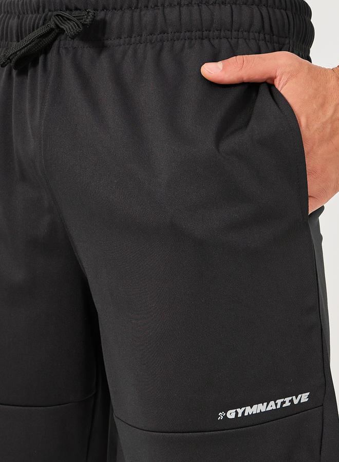 Styli Slogan Print Regular Fit Training Shorts  - Image 3