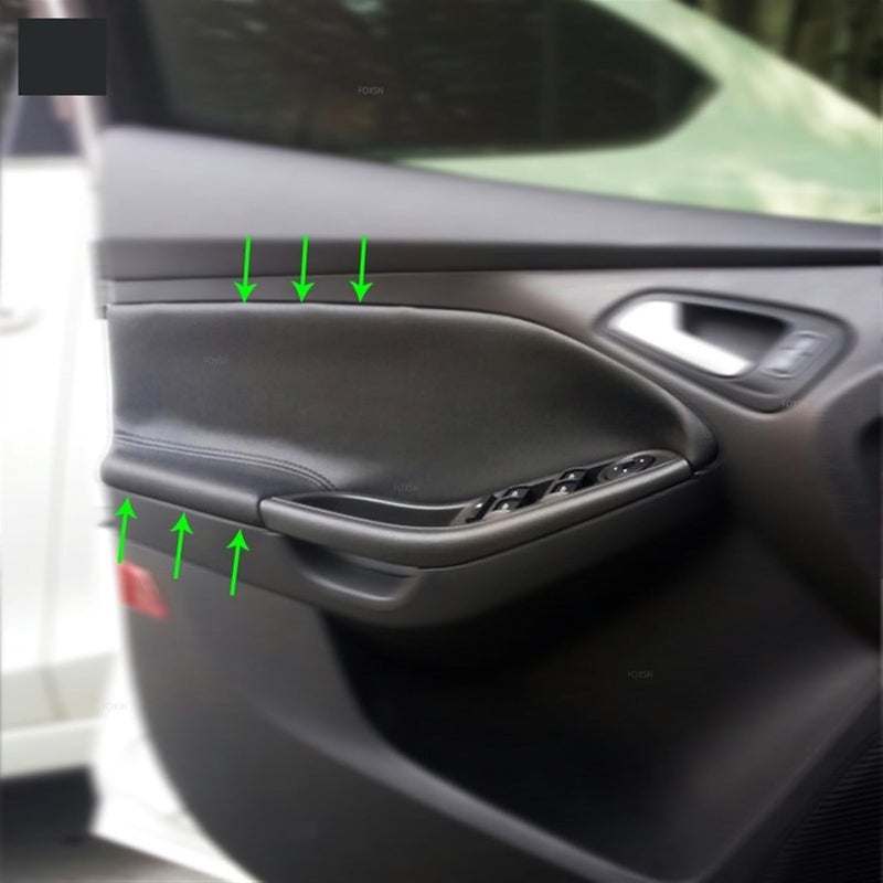 QASULER Microfiber Leather Door Panel Covers for Ford Focus - Image 4