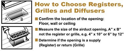 Decor Grates AJH412-GM Oriental Floor Register, 4x12 Inches, Gun Metal , 1-Pack - Image 5