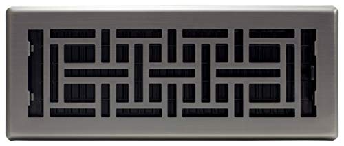 Decor Grates AJH412-GM Oriental Floor Register, 4x12 Inches, Gun Metal , 1-Pack - Image 2