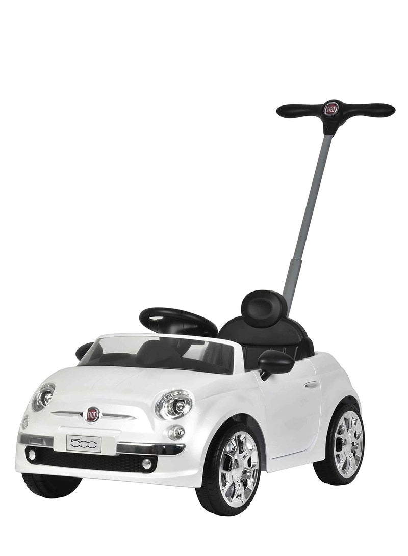Fiat 500 Handle Push Car - White - Image 1