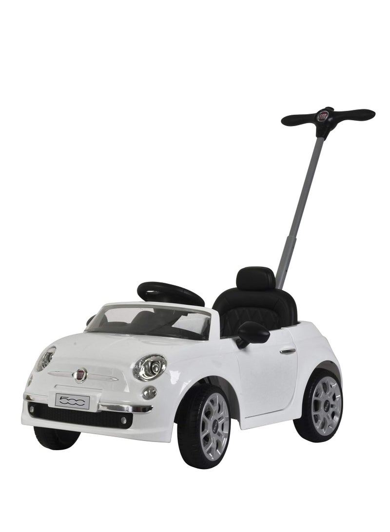 Fiat 500 Handle Push Car - White - Image 3