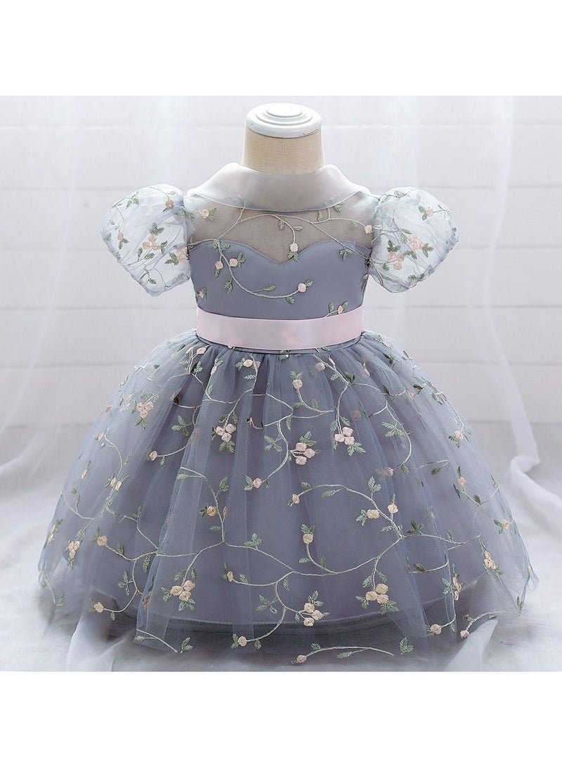Stylish Fairy Flower Dress Grey - Image 1