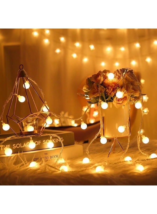 LED String Lights 10M String with 80 Lights 6M String with 40 Lights Bubble Fairy String Lights Ball Blubs Christmas Light Wedding Party Room Lamp Battery Operated Home Decor Light Christmas Tree Decoration Hanging Night Light - Image 3