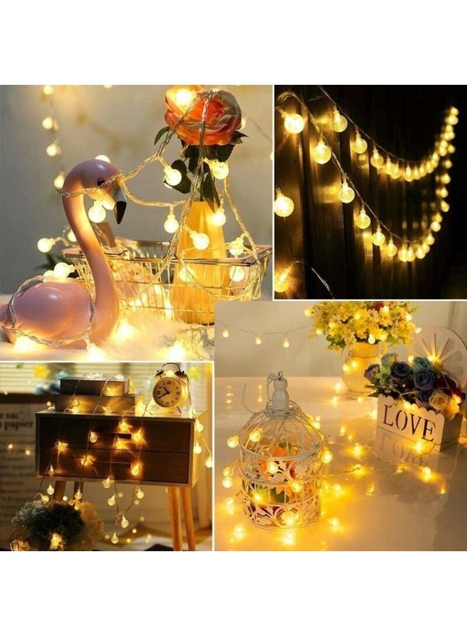 LED String Lights 10M String with 80 Lights 6M String with 40 Lights Bubble Fairy String Lights Ball Blubs Christmas Light Wedding Party Room Lamp Battery Operated Home Decor Light Christmas Tree Decoration Hanging Night Light - Image 4