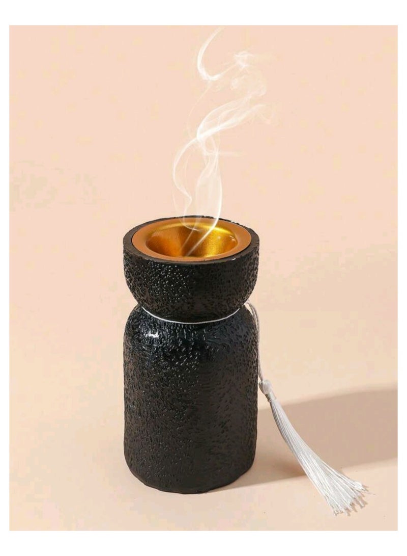 Luxury incense burner with a modern and professional design in black balloon, ideal for use.  - Image 1