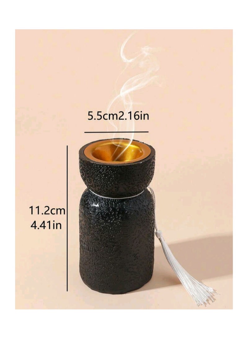 Luxury incense burner with a modern and professional design in black balloon, ideal for use.  - Image 3