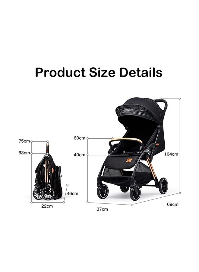 GT-Wheel Baby Portable Stroller Premium Light Weight Stroller Traveling Pram for Baby from 6 months to 3 Years old (QZ1 blue) - Image 3