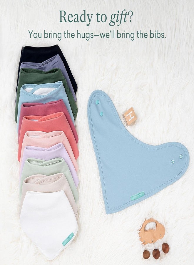 PurComfy SuperSoft Baby Bibs, Premium Bamboo Bandana Drool Bibs for Infant Boys & Girls, Adjustable Snap Bibs, 6-Pack - Image 4