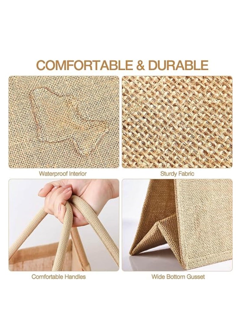 Pearl Coast حقيبة جوت تذكارية من دبي - حقائب EcoChic القابلة لإعادة الاستخدام | عبوة من 3 | متينة، أنيقة وقابلة لإعادة الاستخدام - Image 2