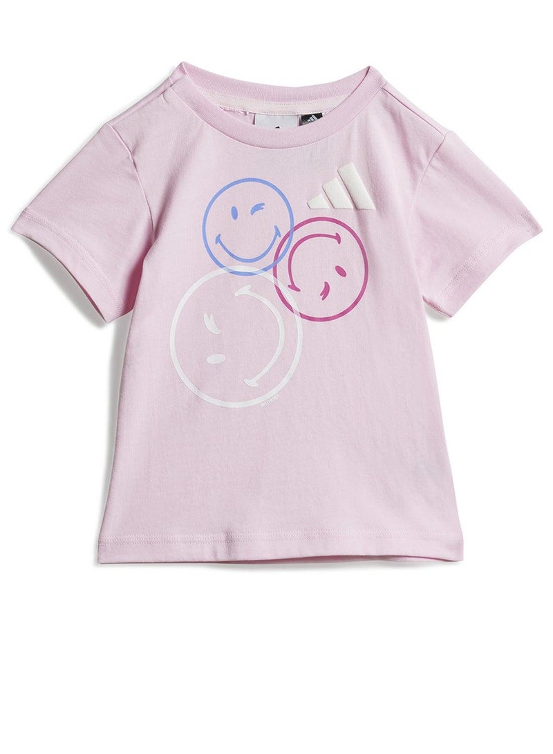 adidas بدلة تدريب صيفية وردية للأطفال الرضع - أشهر - Image 2