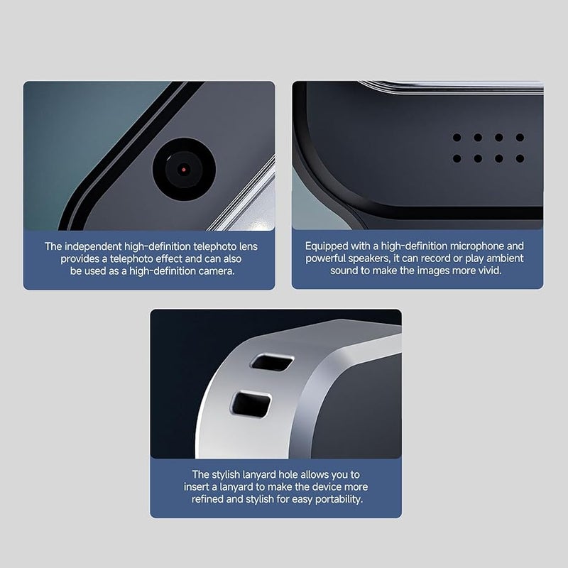 Fockety Portable Digital Microscope 5X 500X Zoom Double Lens HD Focus Black - Image 4