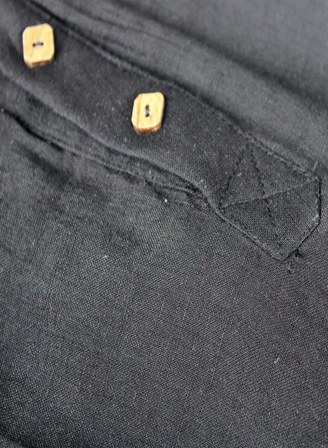 VAH- Kya Bat Hai !! VAH- كيا بات ہے !! ملابس تقليدية قميص قطنية سوداء بأكمام كاملة للأطفال - Image 4