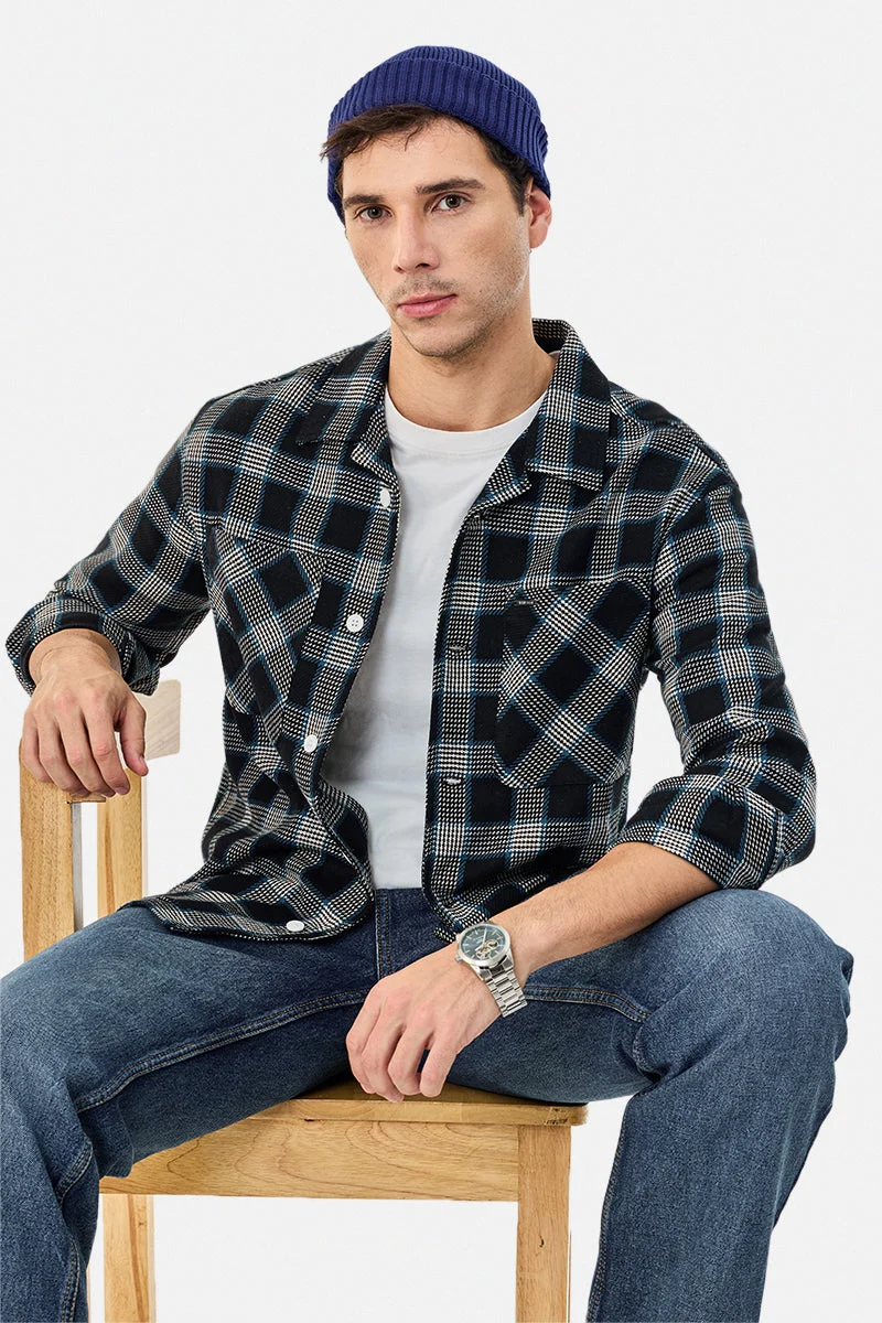 SNITCH Double Pocket Flannel Plaid Overshirt