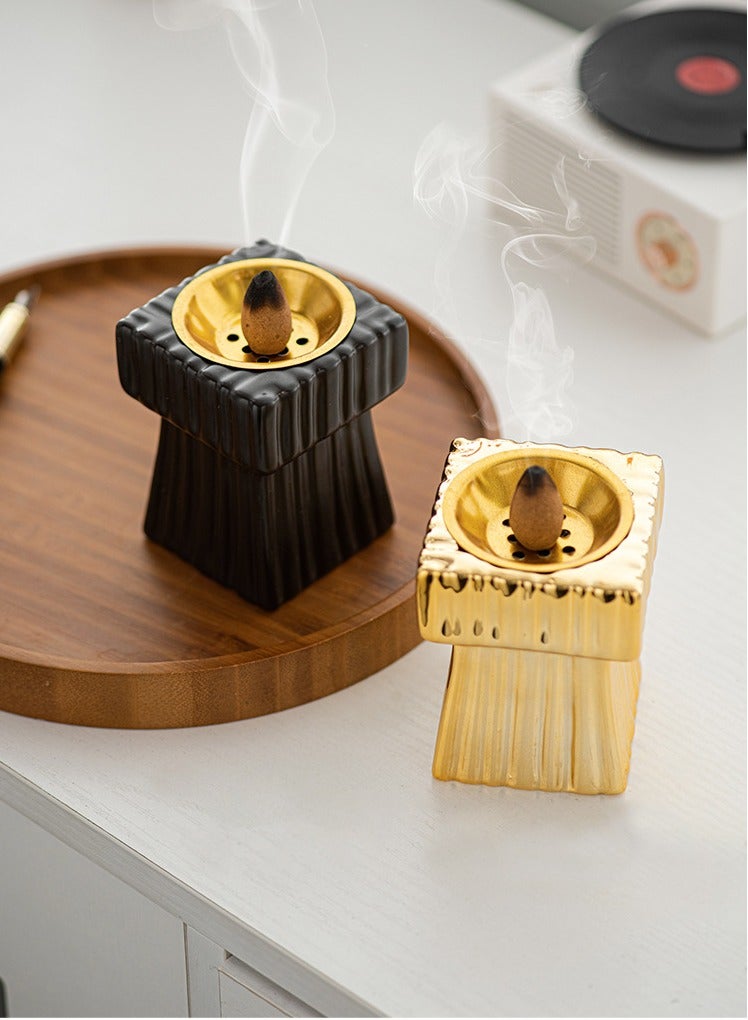 ZAHA Incense burner, home atmosphere decoration, modern design,gold - Image 3