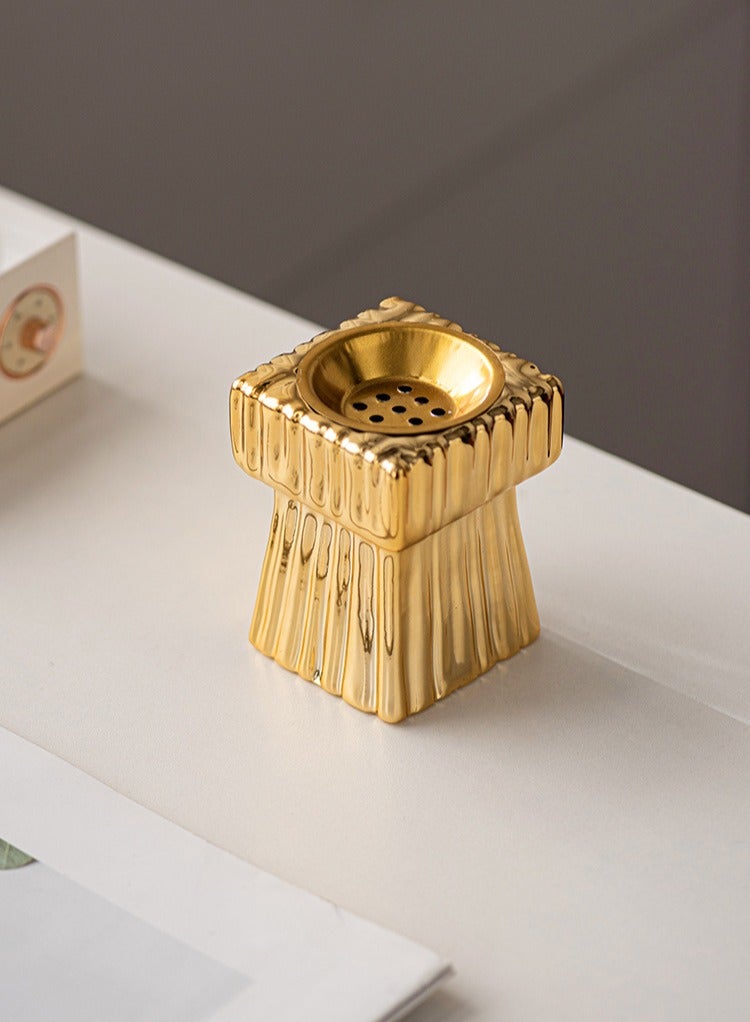 ZAHA Incense burner, home atmosphere decoration, modern design,gold - Image 5