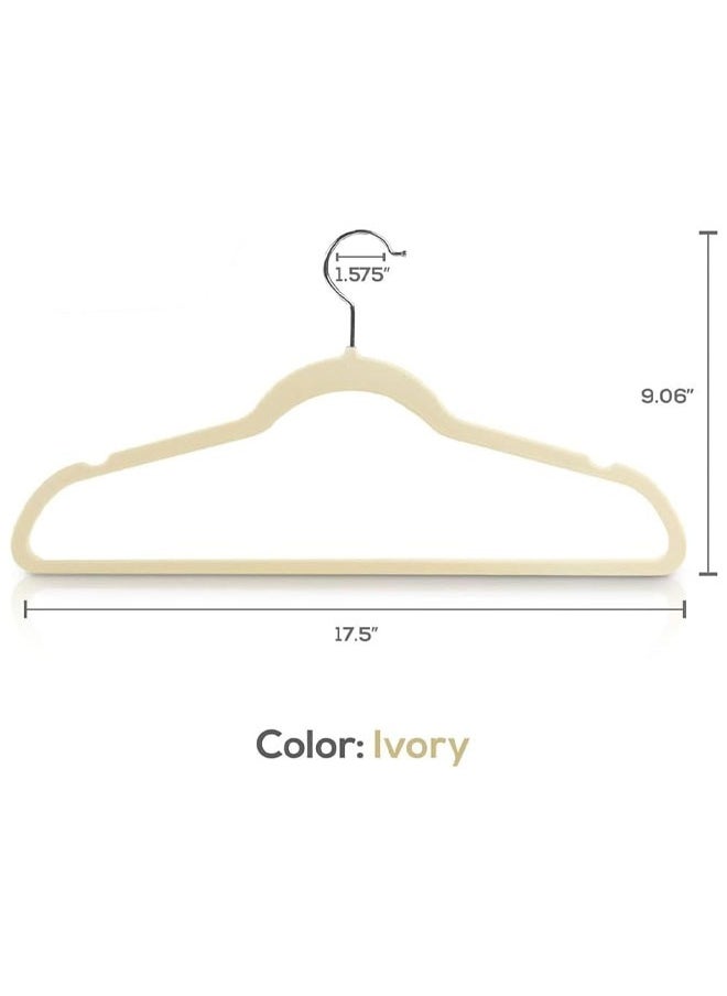 Non-Slip Velvet Hangers - Suit Hangers Ultra Thin Space Saving 360 Degree Swivel Hook Strong and Durable Clothes Hangers Hold Up-to 10 Lbs (25, Beige) - pzsku/Z387C504F47941EC9A564Z/45/_/1727100657/623b8086-18ea-4bdf-83fb-dadc94d12c7d