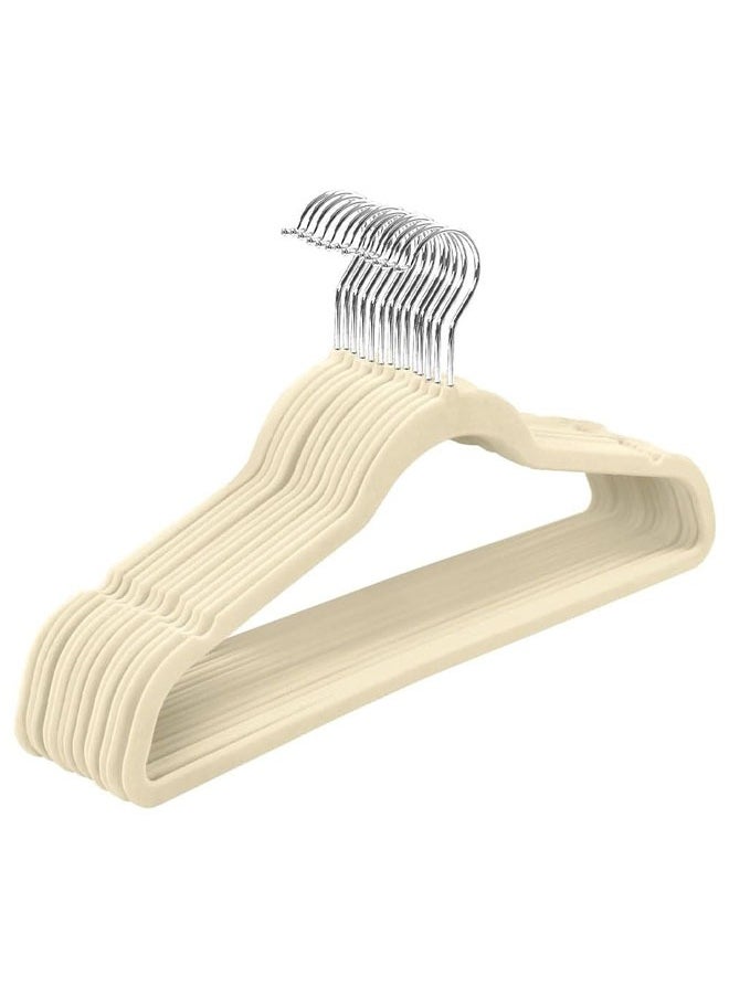 Non-Slip Velvet Hangers - Suit Hangers Ultra Thin Space Saving 360 Degree Swivel Hook Strong and Durable Clothes Hangers Hold Up-to 10 Lbs (25, Beige) - pzsku/Z387C504F47941EC9A564Z/45/_/1727100708/d9328880-4cb7-4225-a431-9a5437b08291