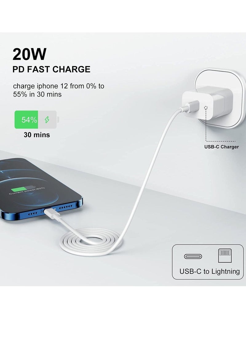 BGM - 20W Wall Charger Plug Block with USB C to Lightning Cable Cord 1M, iPhone 14 Charging Block Power Adapter Cube for iPhone 14 Pro Max/13 Pro/12 Mini/11,iPad - Image 1