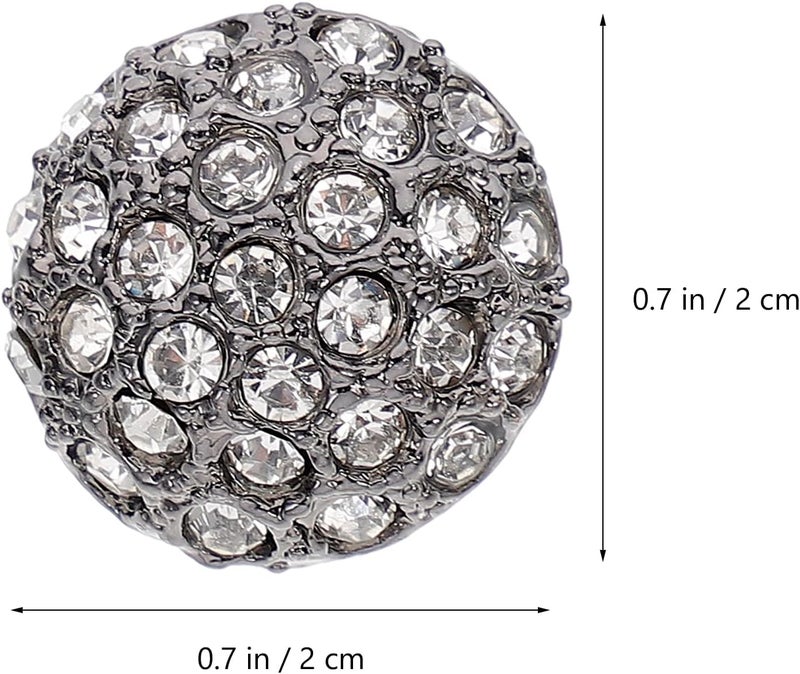 klarako 3pcs Button Crystals Decor Crystal Decor Alloy Brooch Coat - Image 4