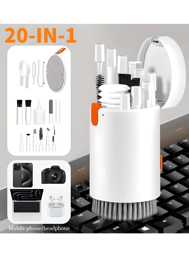 Multi-Function Electronic Cleaning Kit, 20-in-1 Portable Keyboard Cleaning Kit, Easy to Clean, Suitable for Cleaning Keyboards, Headphones and Device Screens - Image 1
