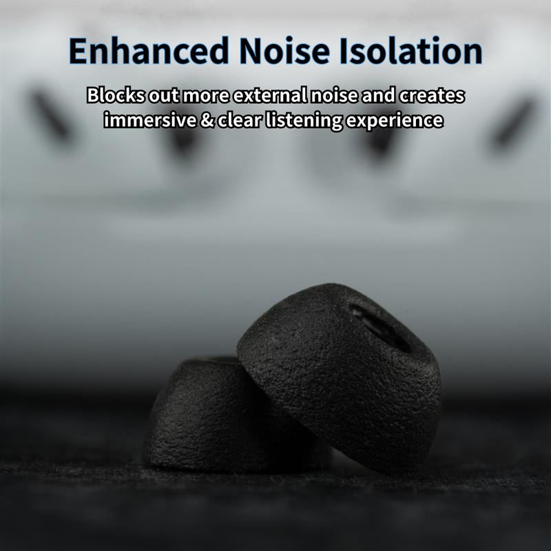 Comply TrueGrip | Premium Memory Foam Replacement Earbud Tips for Apple AirPods Pro Gen 3 | Long Lasting Comfort, Secure Fit, Superior Noise Isolation| Black (S/M/L) (3 Pairs) - Image 5