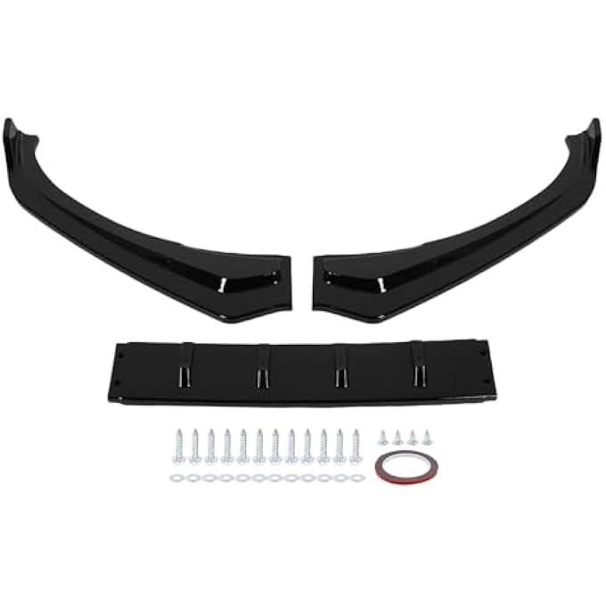 Oreilet Front Bumper Lip Body Kit, Universal Car Front Bumper Lip Chin Spoiler Splitter Replacement for GT86 FT86 FR-S Facelift 2012-2020 (Glossy Black) - Image 1
