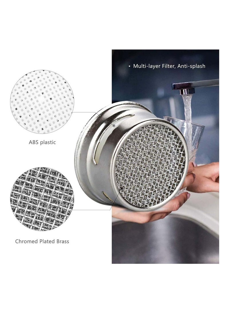 SYOSI - 4 Pcs Kitchen Tap Head Water Saving Adjustable Swivel Faucet Tap Aerator Filter Faucet Sprayer Head Extension Effective Devicefor Bathroom Kitchen Sink Spray Tap Attachment - Image 1