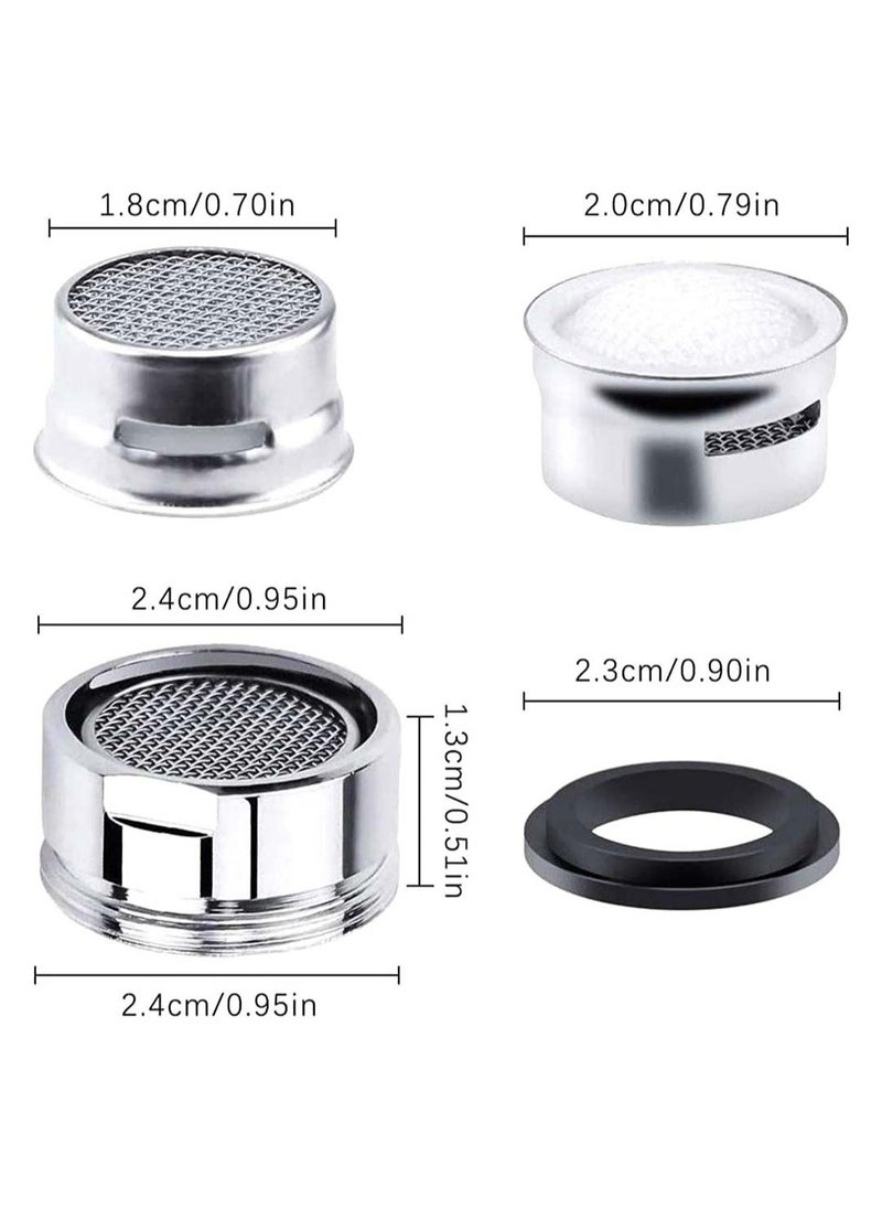 SYOSI - 4 Pcs Kitchen Tap Head Water Saving Adjustable Swivel Faucet Tap Aerator Filter Faucet Sprayer Head Extension Effective Devicefor Bathroom Kitchen Sink Spray Tap Attachment - Image 1