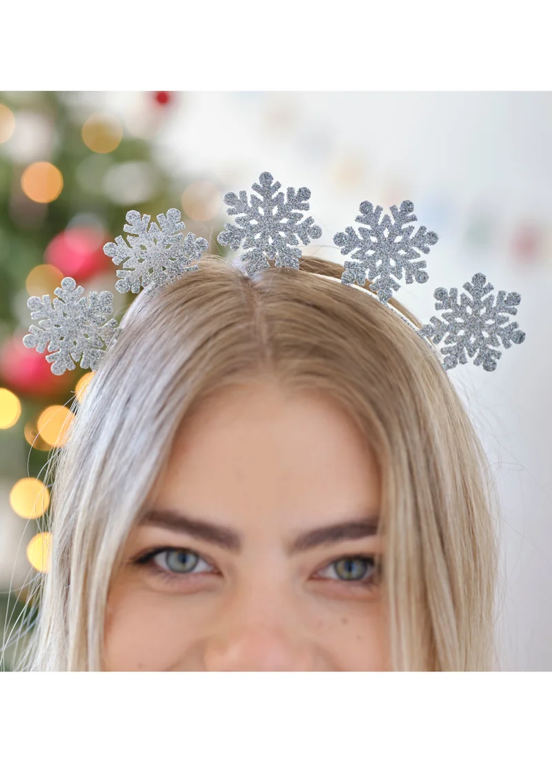 Ginger Ray Silver Snowflake Metal Headband