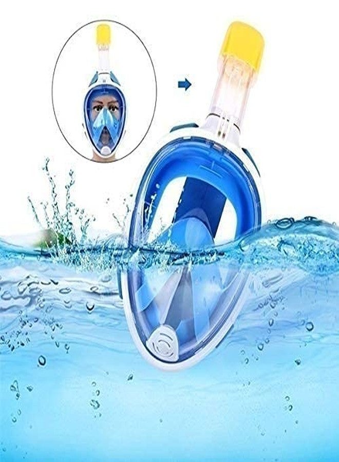 Shelzi Full Face Snorkeling Mask, 180°Seaview Diving Masks Anti-Fog Anti-Leakage Full Face Snorkel Protector Easy Breathing Diving Face Protector for Adults & Kids (Multicolour) - Image 4